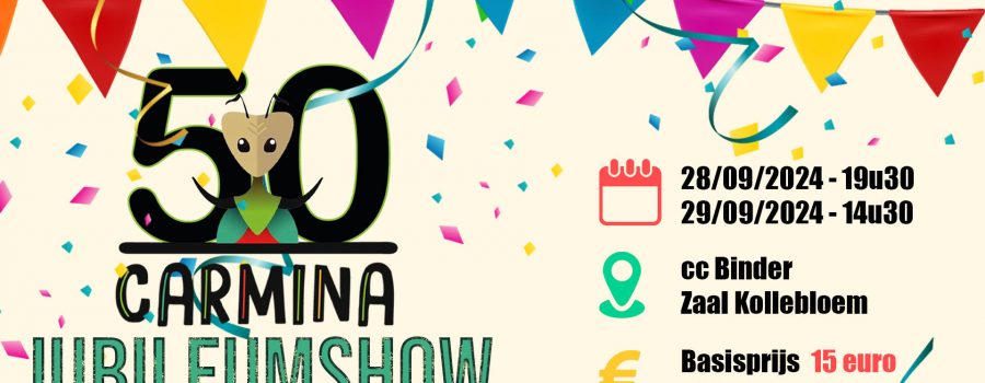 Grote jubileumshow 28 en 29 september